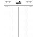 *Perfect Darts Whiteboard Scoreboard 501 - Heavy Duty Dry Wipe Acrylic - 50cm x 40cm