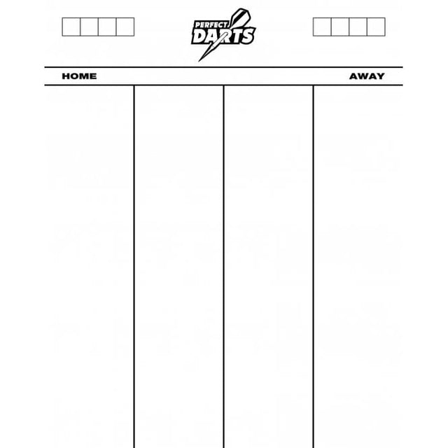 *Perfect Darts Whiteboard Scoreboard 501 - Heavy Duty Dry Wipe Acrylic - 50cm x 40cm