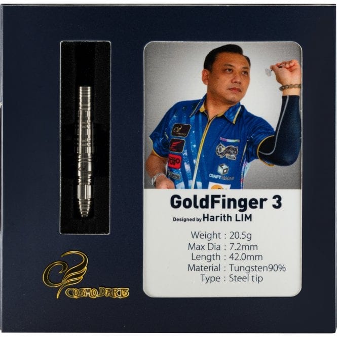 Harith Lim - Goldfinger 3 - Cosmo Pro Series - Steel Tip Darts - 20g 20g