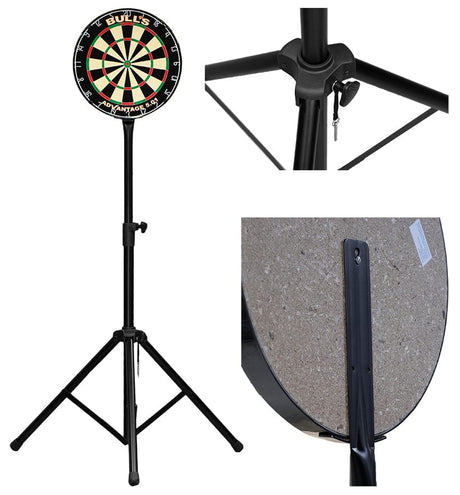 Bulls - Freestanding Dartboard Travel Stand - 45 Second Setup - Mobile Dart Stand