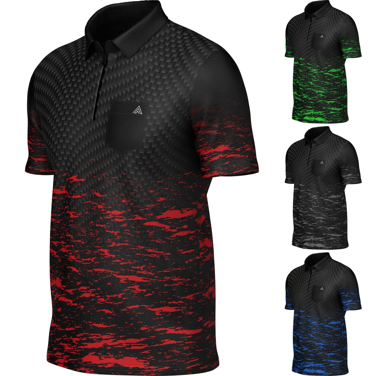 Arraz Lava Dart Shirt - with Pocket - Black & Red