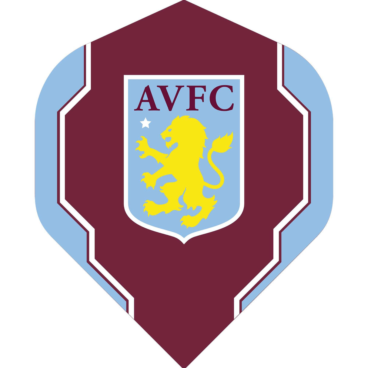 Aston Villa FC Dart Flights - 100 Micron - No2 - Std - AVFC - F4 - Abstract