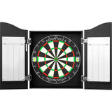 Aston Villa FC Dartboard Cabinet - Official Licensed - AVFC - C2 - Black - Vertical Stripe