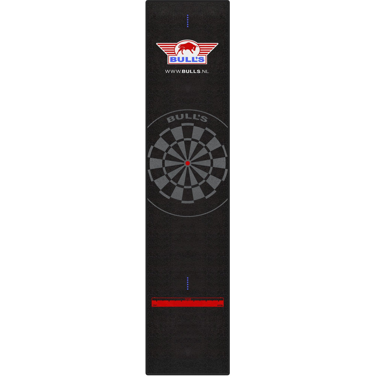 Darts Mat - Bulls Carpet Darts Mat - Black or Red Border - 300cm X 65cm