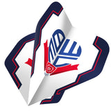 Bolton Wanderers Dart Flights - 100 Micron - No2 - Std - BWFC - F1 - Logo with Blue Trim