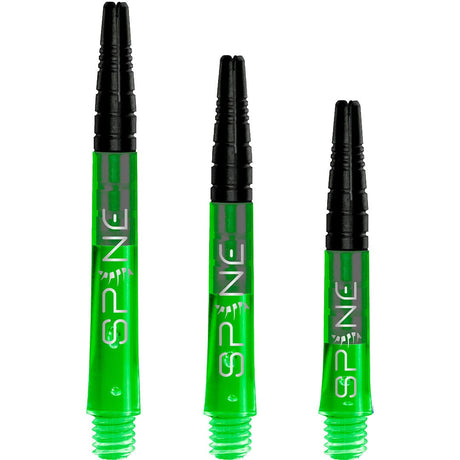 Bulls Spine Dart Shafts - Polycarbonate with Aluminium Top - Green