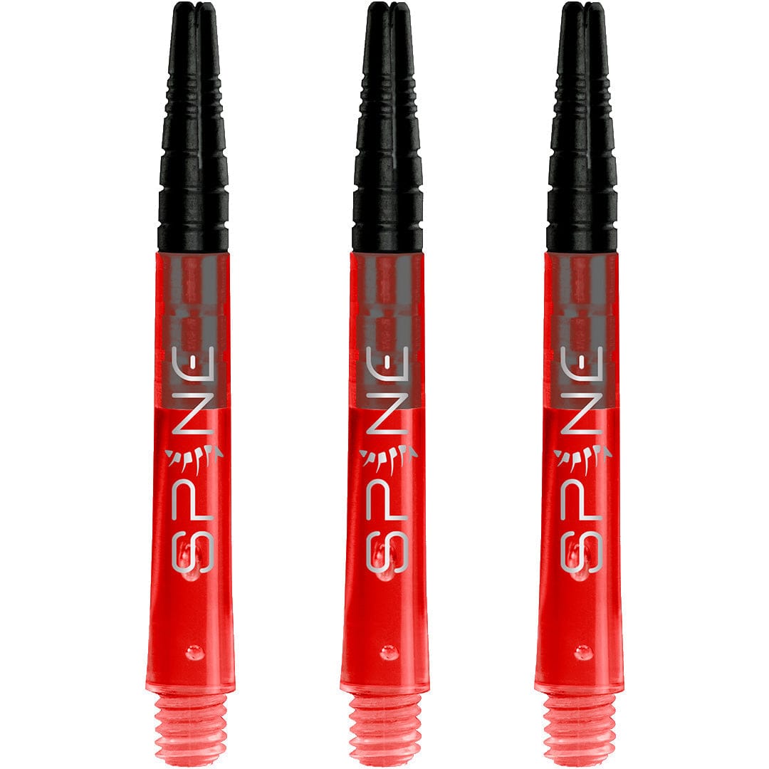 Bulls Spine Dart Shafts - Polycarbonate with Aluminium Top - Red Medium