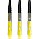 Bulls Spine Dart Shafts - Polycarbonate with Aluminium Top - Yellow Medium