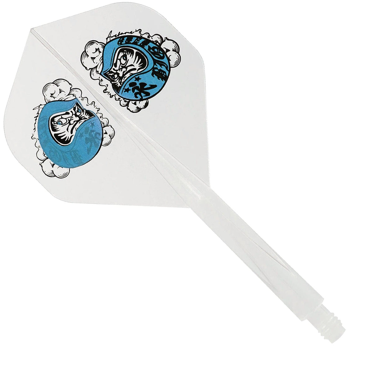 Condor AXE Dart Flights - Standard - Daruma Baby - Clear X Blue Medium