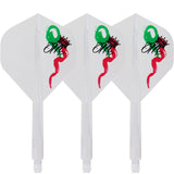 Condor AXE Dart Flights - Standard - Red Crown - Clear