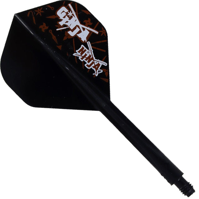 Condor AXE Dart Flights - Matt Campbell - Ginja Ninja - Standard - Black Long