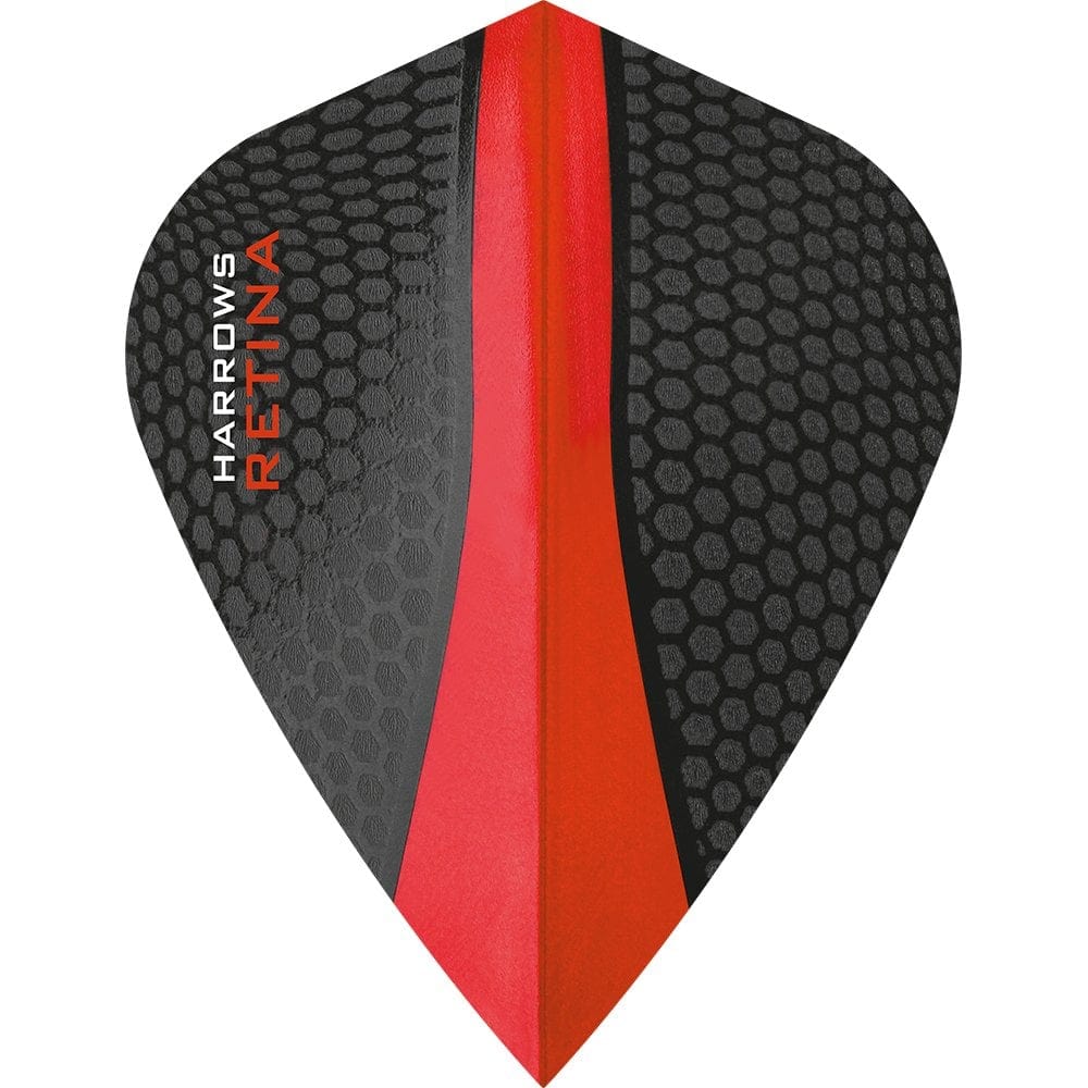 Harrows Retina Dart Flights - Kite Shape Red