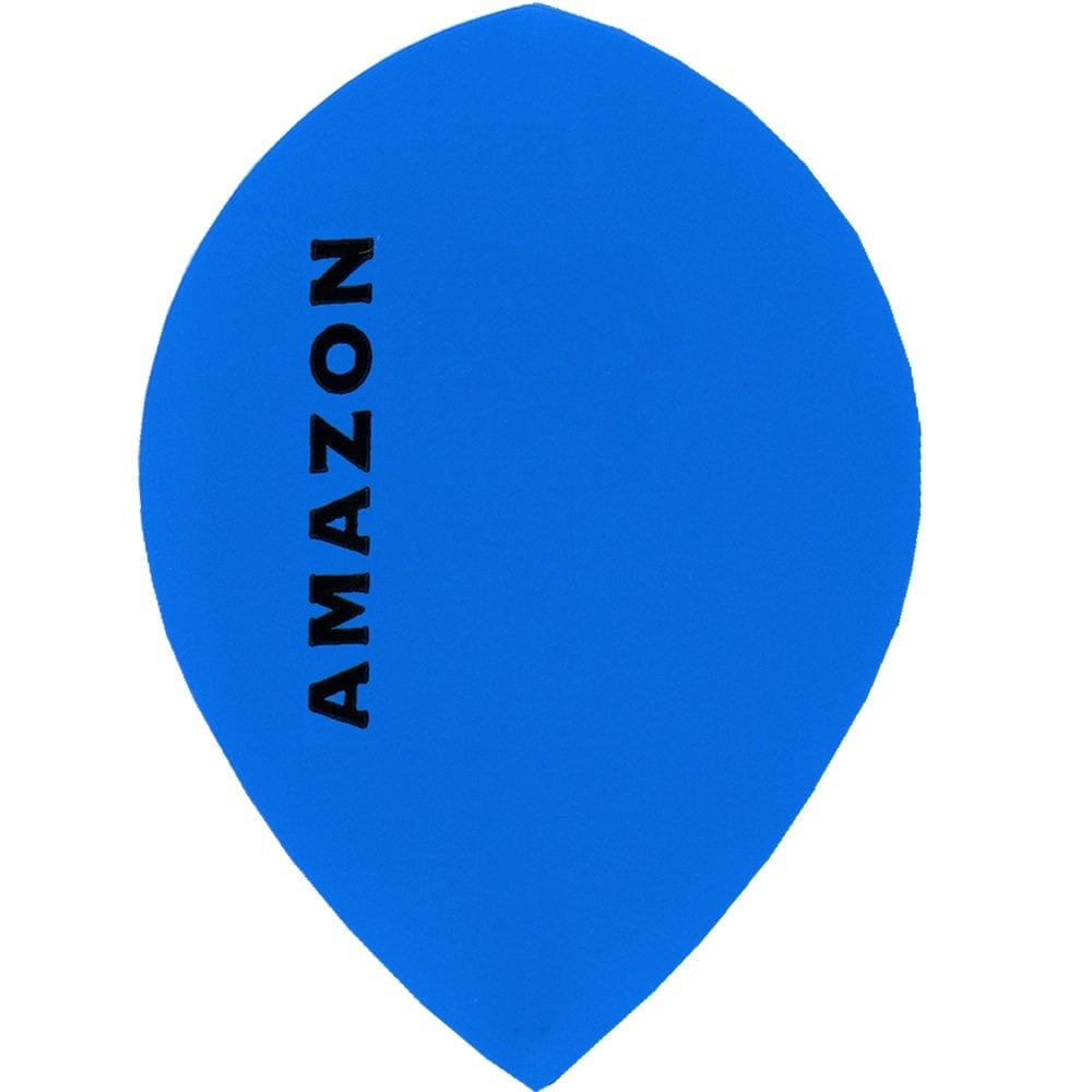 Amazon Dart Flights - Pear Shape - 100 Micron Blue