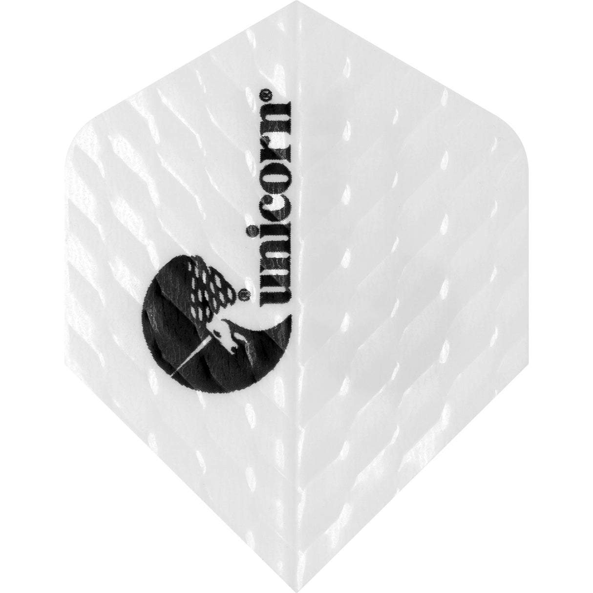 Unicorn Q Dart Flights - Q.75 - Plus Std - Logo - Black White