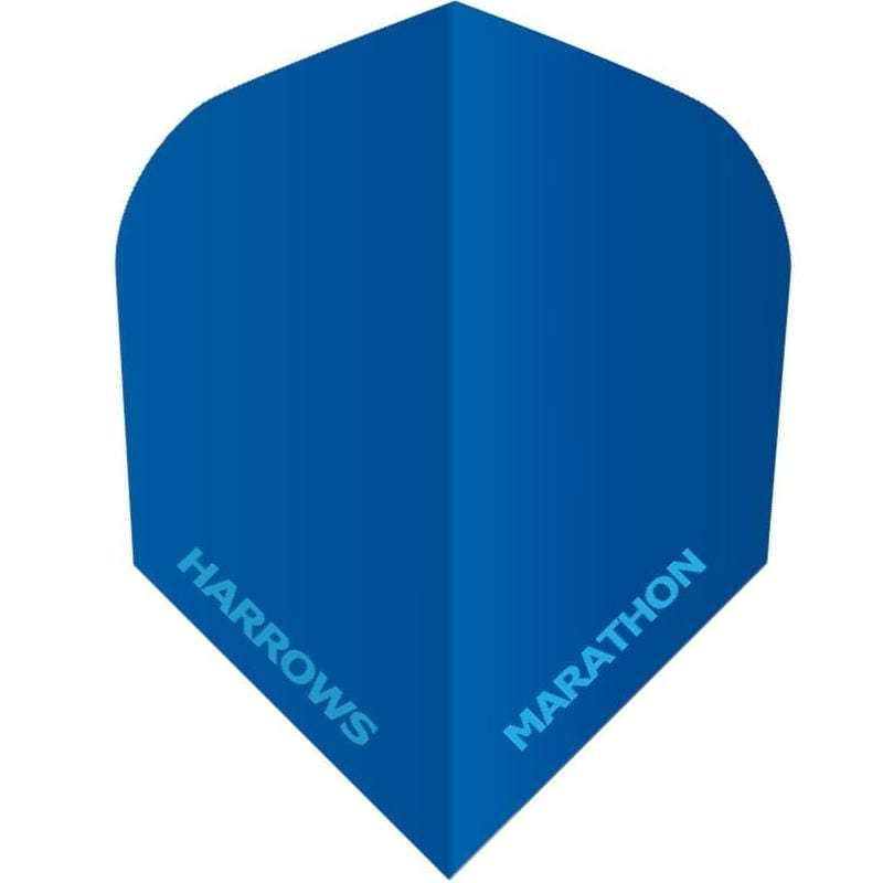 Harrows Anti Glare Marathon Dart Flights - Standard Shape Blue