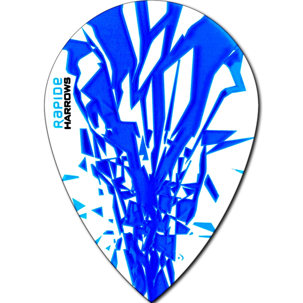 *Harrows Rapide Dart Flights - Pear Shape - 100 Micron Aqua Blue