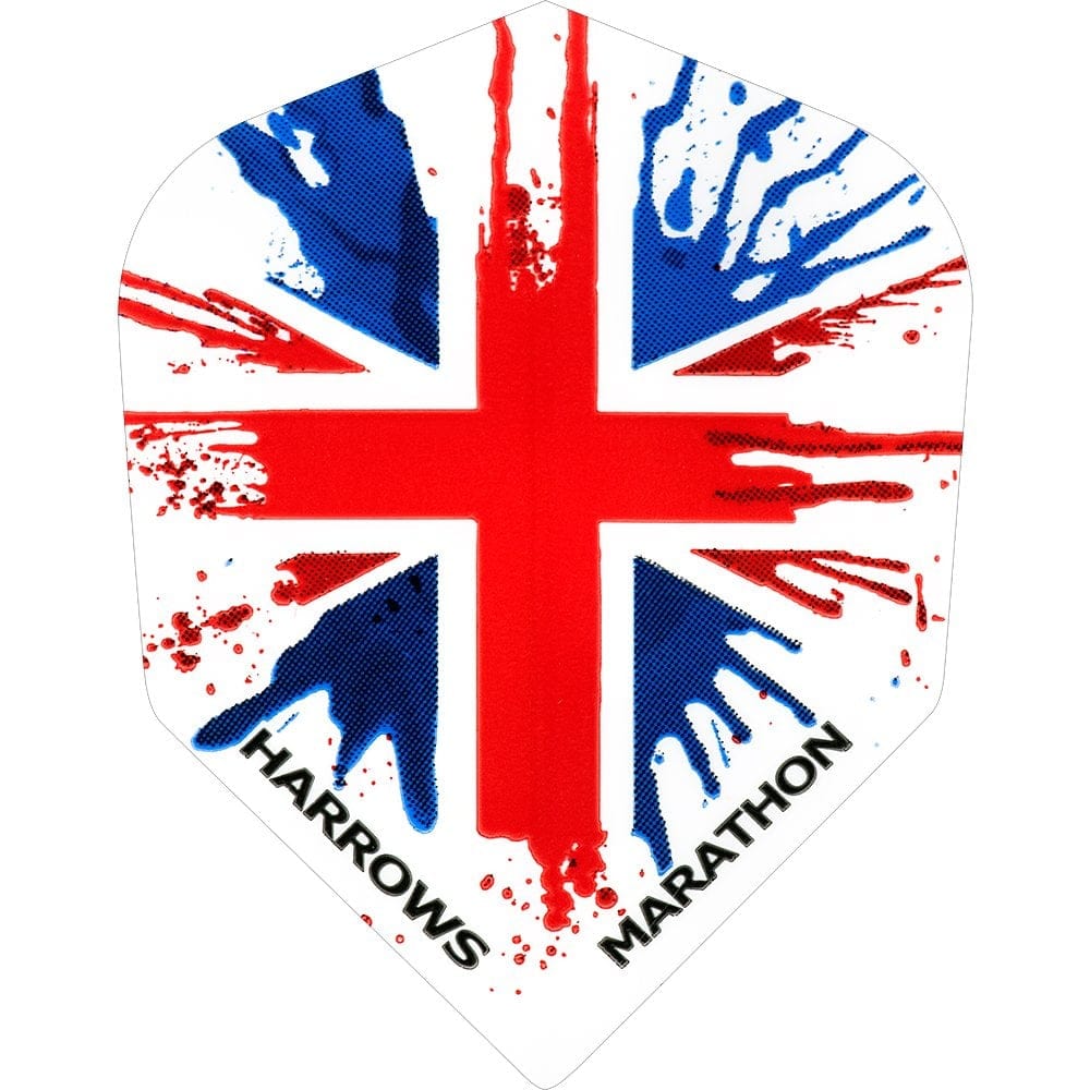 Harrows Dart Flights - Marathon - Std - Union Jack - Paint Splat