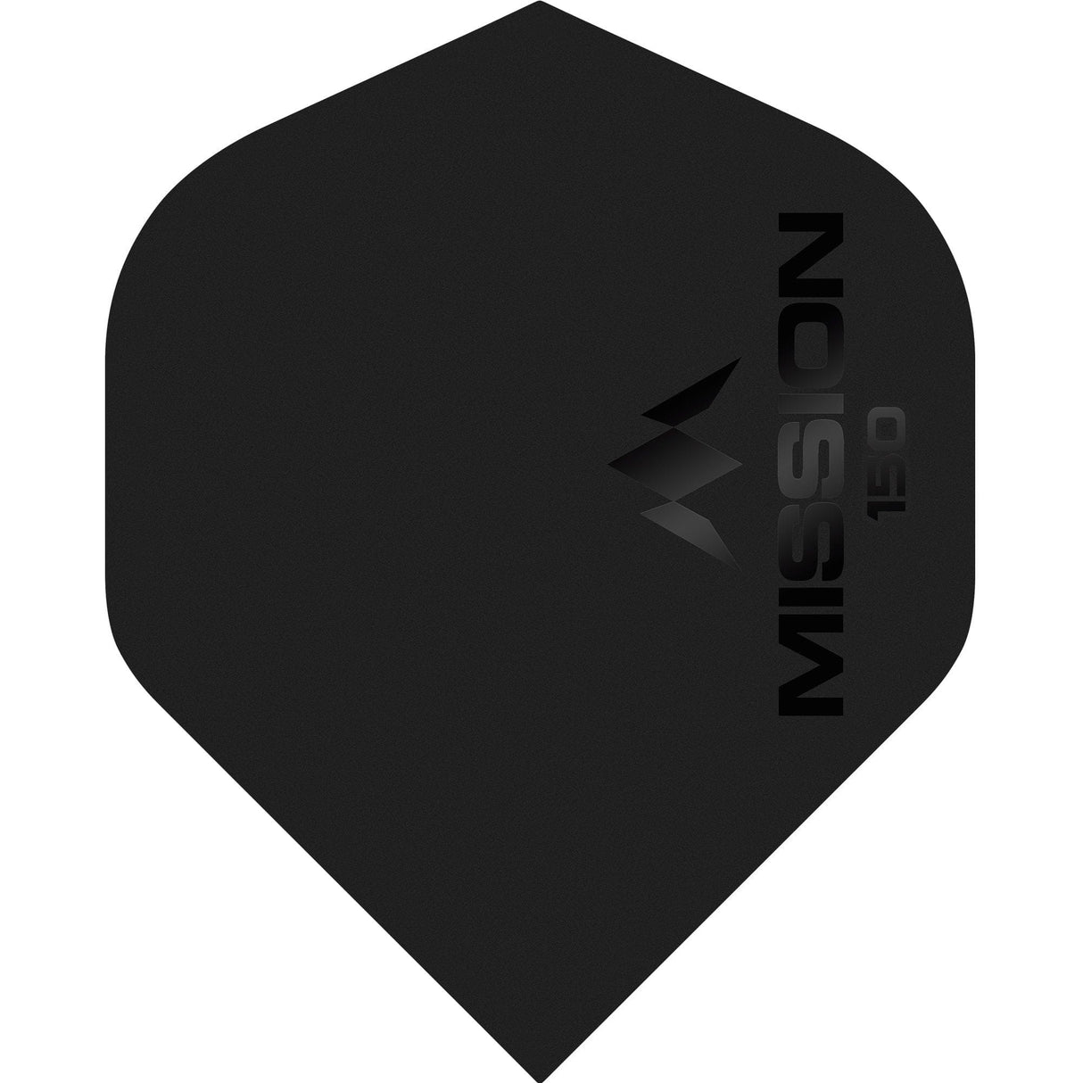 Mission Logo 150 Dart Flights - 150 Micron - No2 - Std - Matt Black