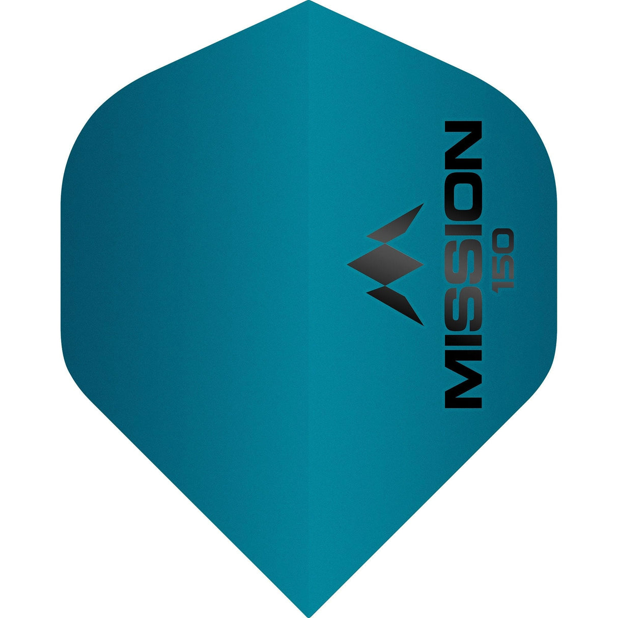 Mission Logo 150 Dart Flights - 150 Micron - No2 - Std - Matt Blue