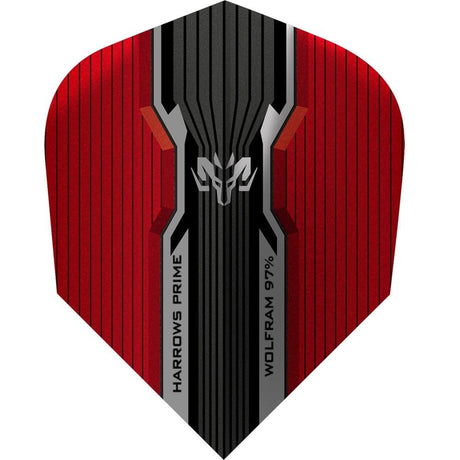 Harrows Prime Dart Flights - No6 - Std - Red - Wolfram