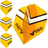 Dart Flights - V180 Transparent - Chevron - Std Mustard