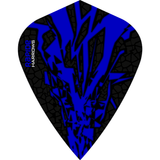 *Harrows Rapide X Dart Flights - Kite Shape - Rapide-X Dark Blue