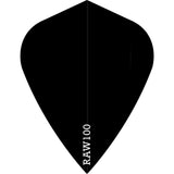 *Dart Flights - Raw 100 - 100 Micron - Kite - Plain Black