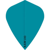 *Dart Flights - Raw 100 - 100 Micron - Kite - Plain Neon Blue