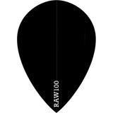 *Dart Flights - Raw 100 - 100 Micron - Pear - Plain Black