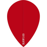 *Dart Flights - Raw 100 - 100 Micron - Pear - Plain Red