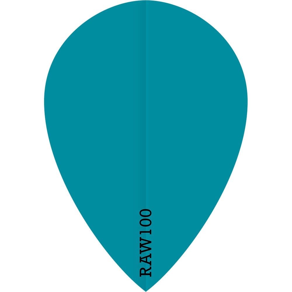 *Dart Flights - Raw 100 - 100 Micron - Pear - Plain Neon Blue