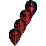 Unicorn Ultrafly Dart Flights - 100 - Xtra Pear - Royal Flush - Hearts