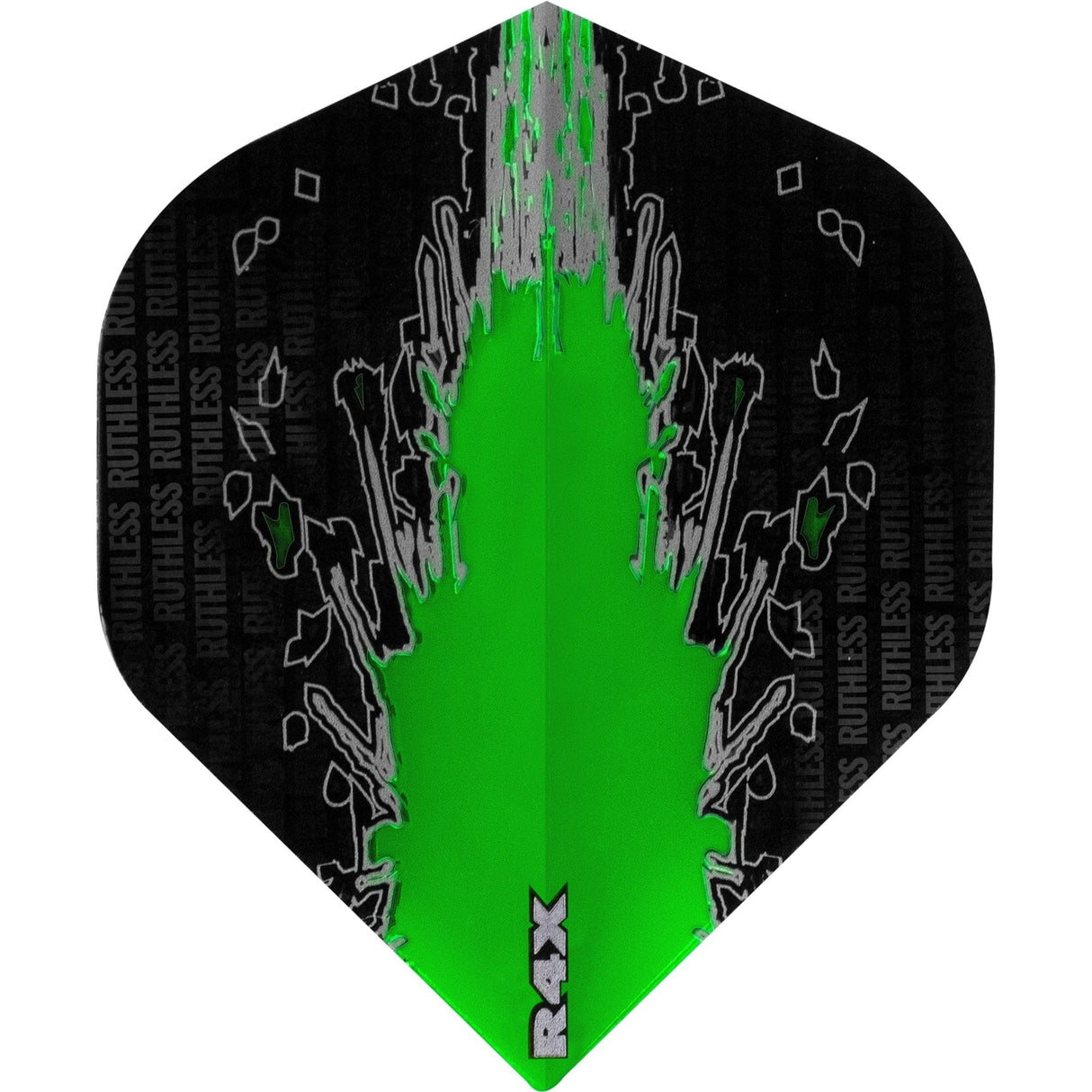 Ruthless - High Impact - Dart Flights - 100 Micron - No2 - Std Green