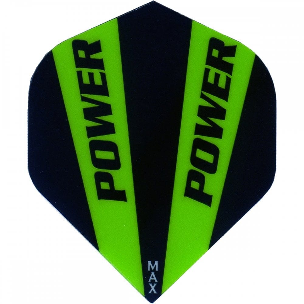 McCoy Power Max Dart Flights - 150 Micron - No2 - Std - Solid - 2 Colour Black Green