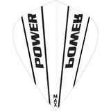 McCoy Power Max Dart Flights - 150 Micron - Kite - Solid Clear White