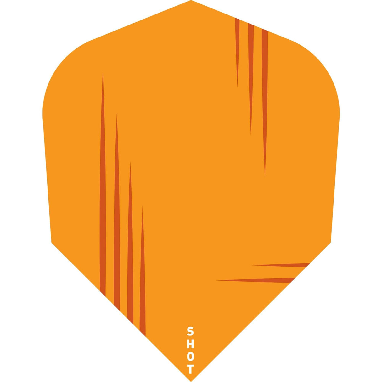 Shot Dart Flights - 100 Micron - Std - No6 - Zen - Dojo - Orange