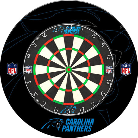 NFL - Printed Dartboard & Printed Surround - Official Licensed - Carolina Panthers