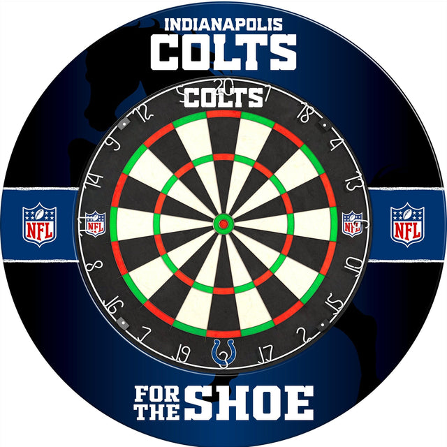 NFL - Printed Dartboard & Printed Surround - Official Licensed - Indianapolis Colts
