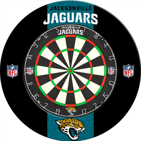 NFL - Printed Dartboard & Printed Surround - Official Licensed - Jacksonville Jaguars