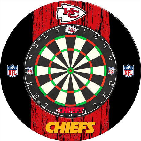 NFL - Printed Dartboard & Printed Surround - Official Licensed - Kansas City Chiefs