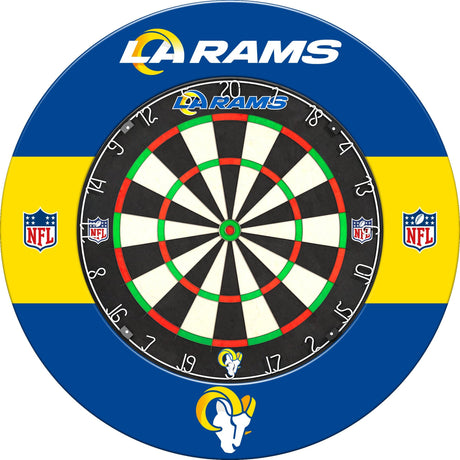NFL - Printed Dartboard & Printed Surround - Official Licensed - Los Angeles Rams