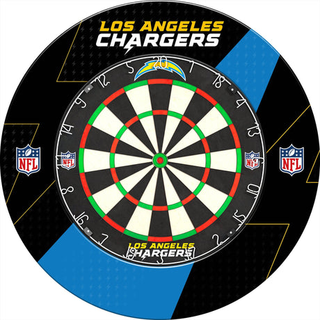 NFL - Printed Dartboard & Printed Surround - Official Licensed - Los Angeles Chargers
