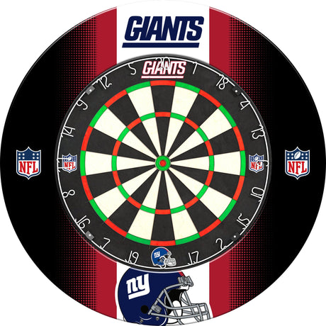 NFL - Printed Dartboard & Printed Surround - Official Licensed - New York Giants