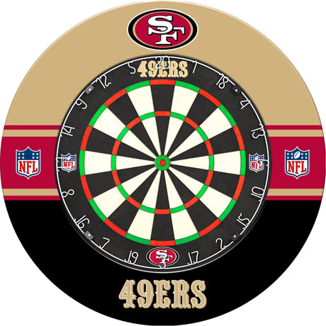 NFL - Printed Dartboard & Printed Surround - Official Licensed - San Francisco 49ers