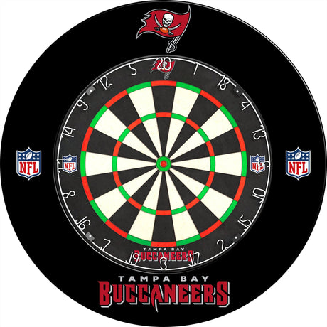 NFL - Printed Dartboard & Printed Surround - Official Licensed - Tampa Bay Buccaneers