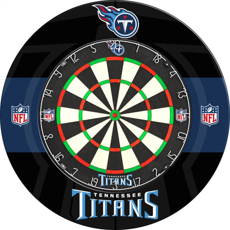 NFL - Printed Dartboard & Printed Surround - Official Licensed - Tennessee Titans