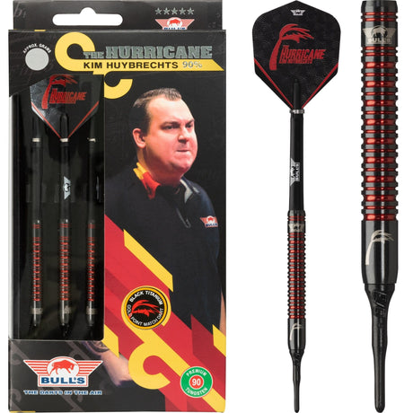 Bulls Kim Huybrechts Darts - Soft Tip - Black - The Hurricane 18g