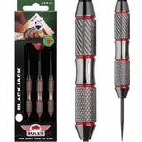 Bulls Black Jack Darts - Steel Tip Chromed Brass - Red 21g