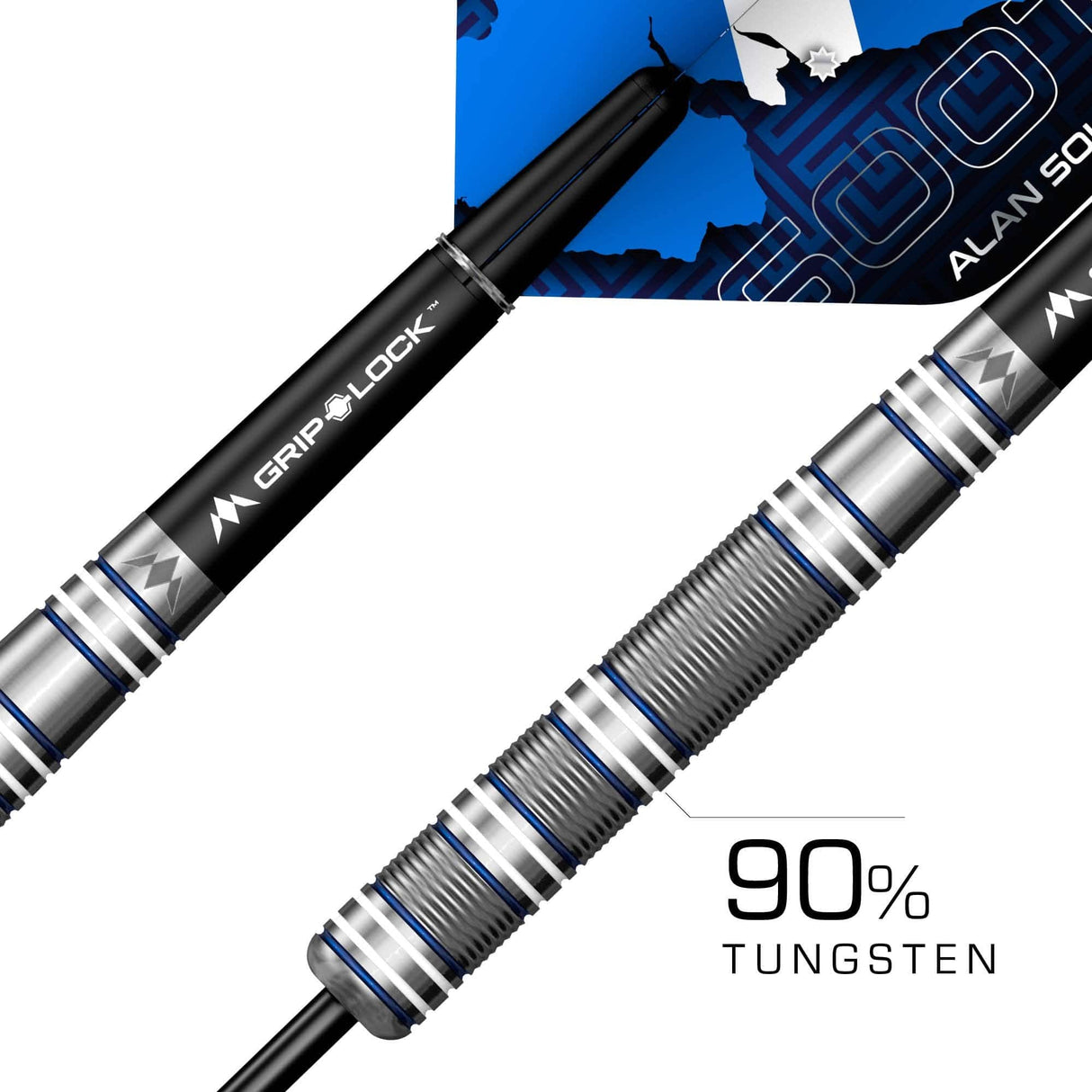 Mission Alan Soutar Darts - Steel Tip - Soots - Blue & White