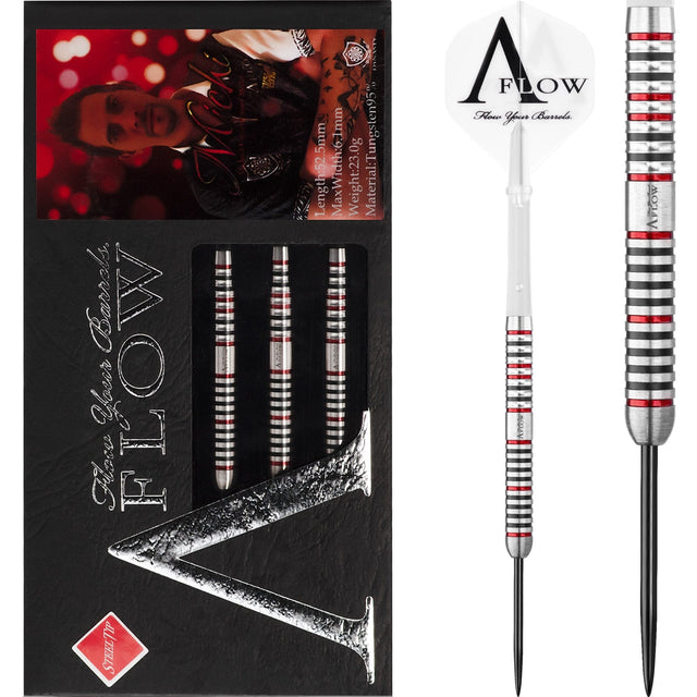 Dynasty Darts - Black Line - Steel Tip - Michael Unterbuchner - Michi - Black & Red